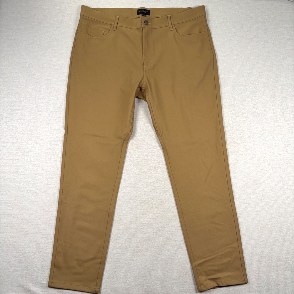 Unbound Merino SLIM FIT Travel Pants Mens Size 38x30 Sandstone Wool Elastane